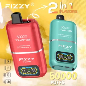 FIZZY Twins 50000 Puffs 50ML E Liquid And 12 Flavors With Mesh Coil For Extended Vaping Pleasure 27