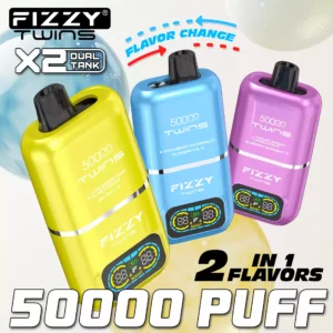 FIZZY Twins 50000 Puffs 50ML E Liquid And 12 Flavors With Mesh Coil For Extended Vaping Pleasure 29