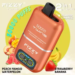 FIZZY Twins 50000 Puffs 50ML E Liquid And 12 Flavors With Mesh Coil For Extended Vaping Pleasure 39